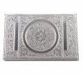 Silver Ethnic Carving Patala for Pooja Room